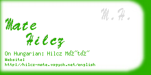 mate hilcz business card